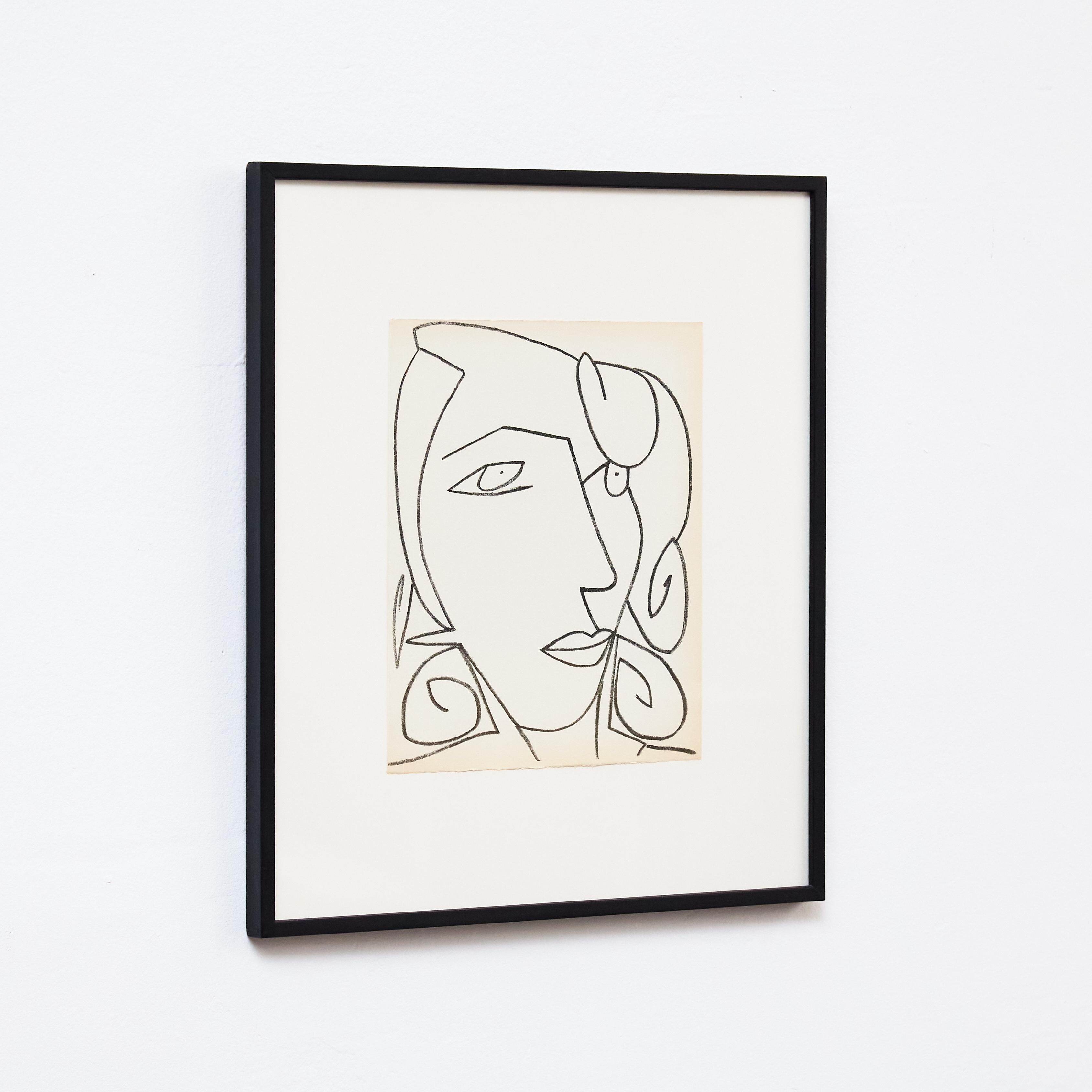 Françoise Gilot original lithograph 'Portrait of a Woman'. 

From the poetry book 