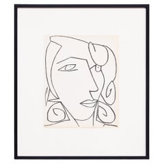 Françoise Gilot Lithographie "Porträt einer Frau", 1951