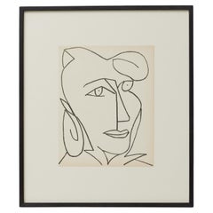 Françoise Gilot Lithographie "Porträt einer Frau", 1951
