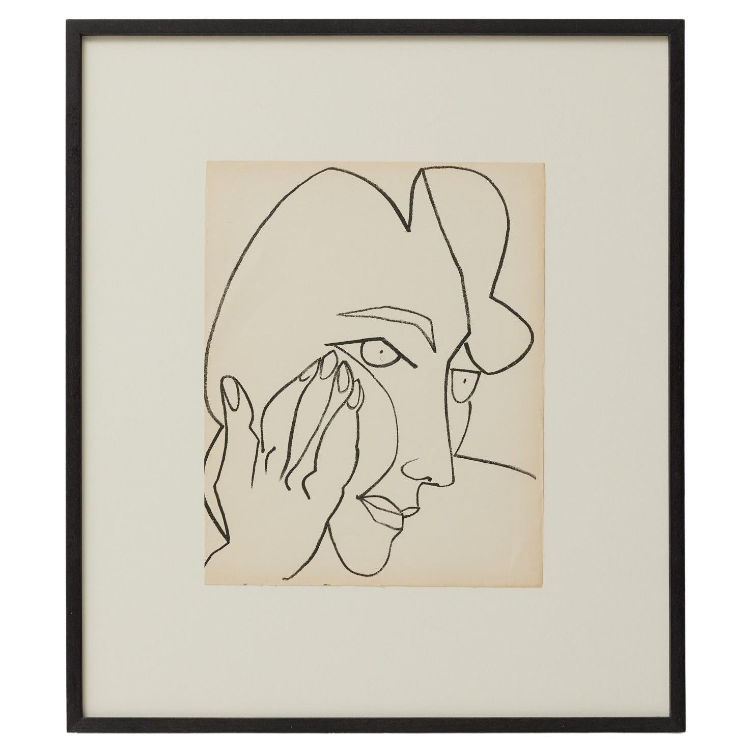Françoise Gilot Litografia "Ritratto di donna", 1951