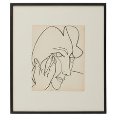 Françoise Gilot Lithograph 'Portrait of a Woman', 1951