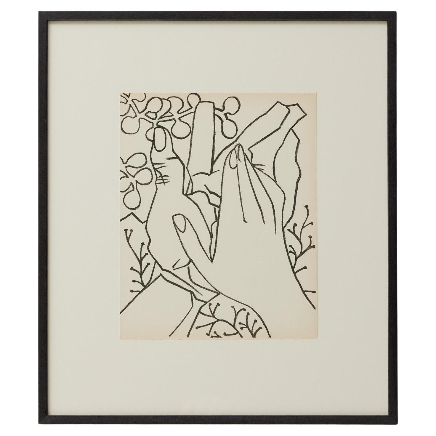 Françoise Gilot Litografia "Ritratto di donna", 1951