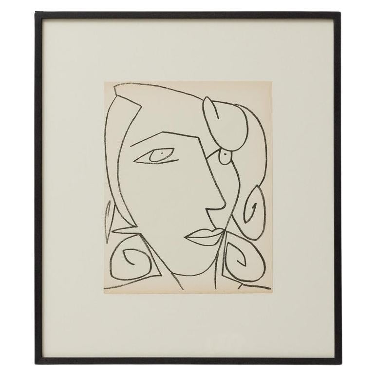 Françoise Gilot Lithograph 'Portrait of a Woman', 1951
