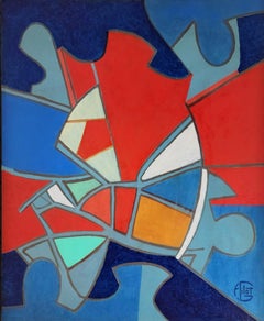 Picnic, 2013 Olio originale su tela di Francoise Gilot