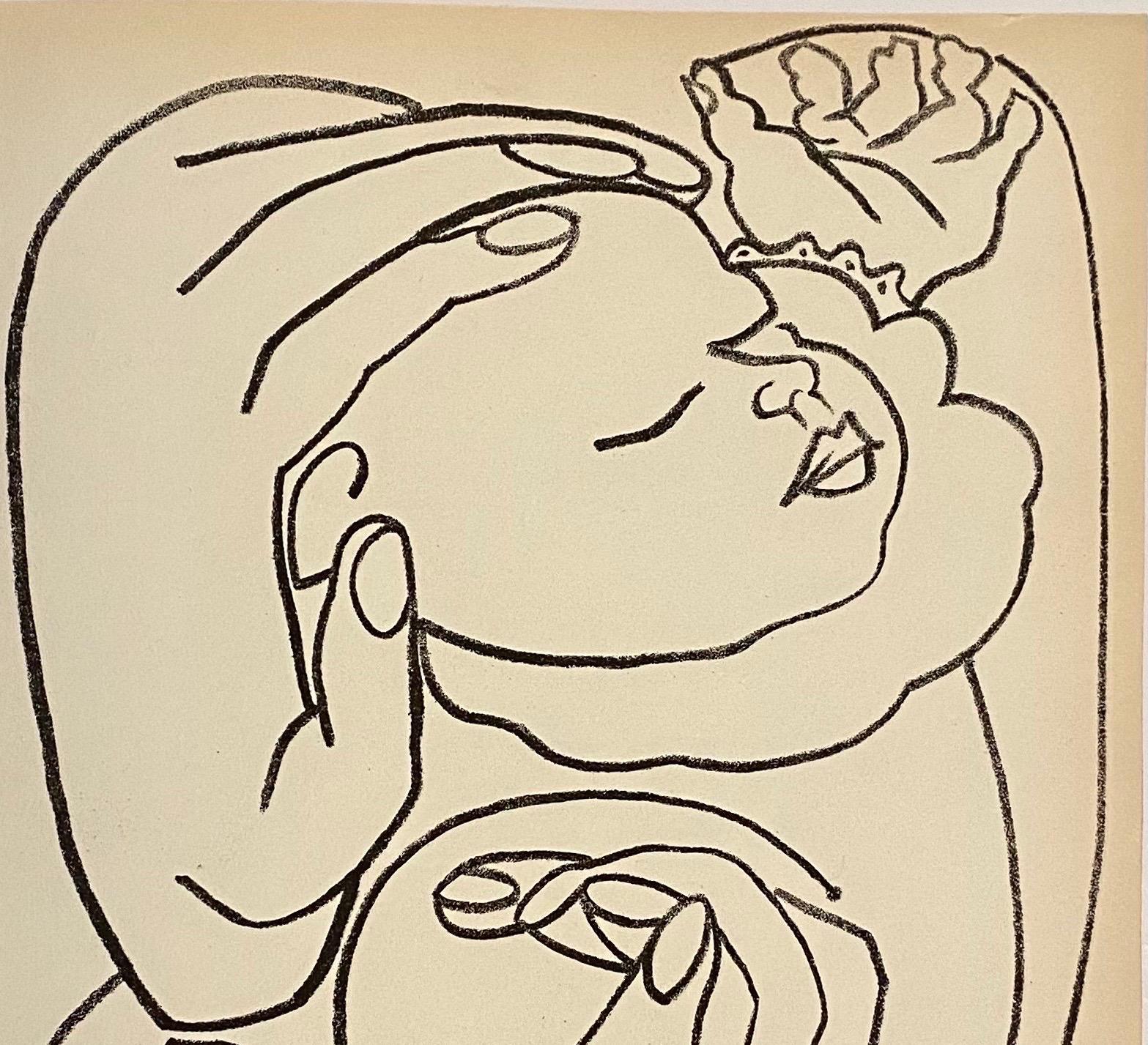 Baby in Arms, Original French Mourlot Modernist Lithograph 1950s Francoise Gilot - Print by Françoise Gilot