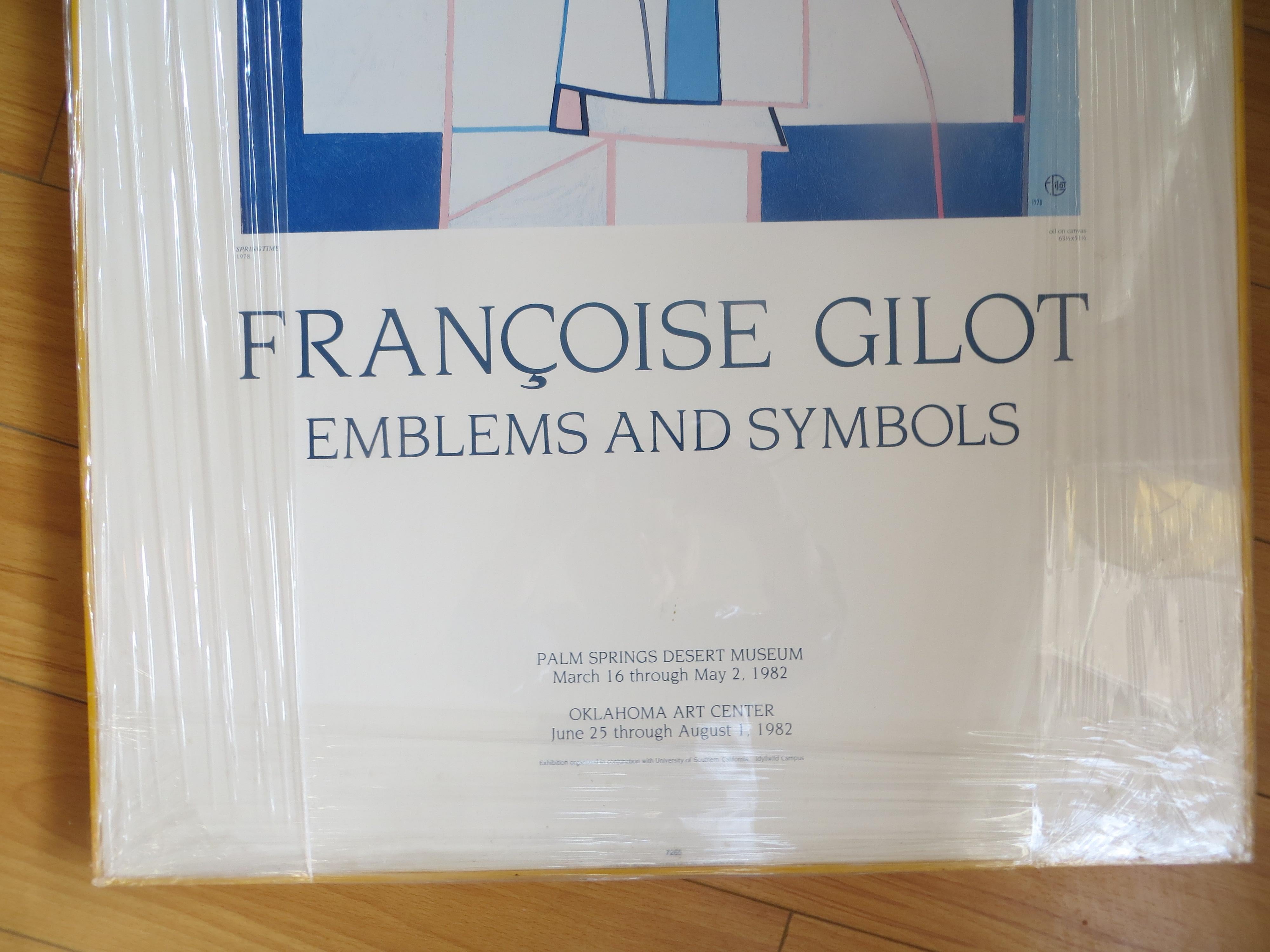 Francoise Gilot 1982 Exhibition Poster - Abstract Print by Françoise Gilot