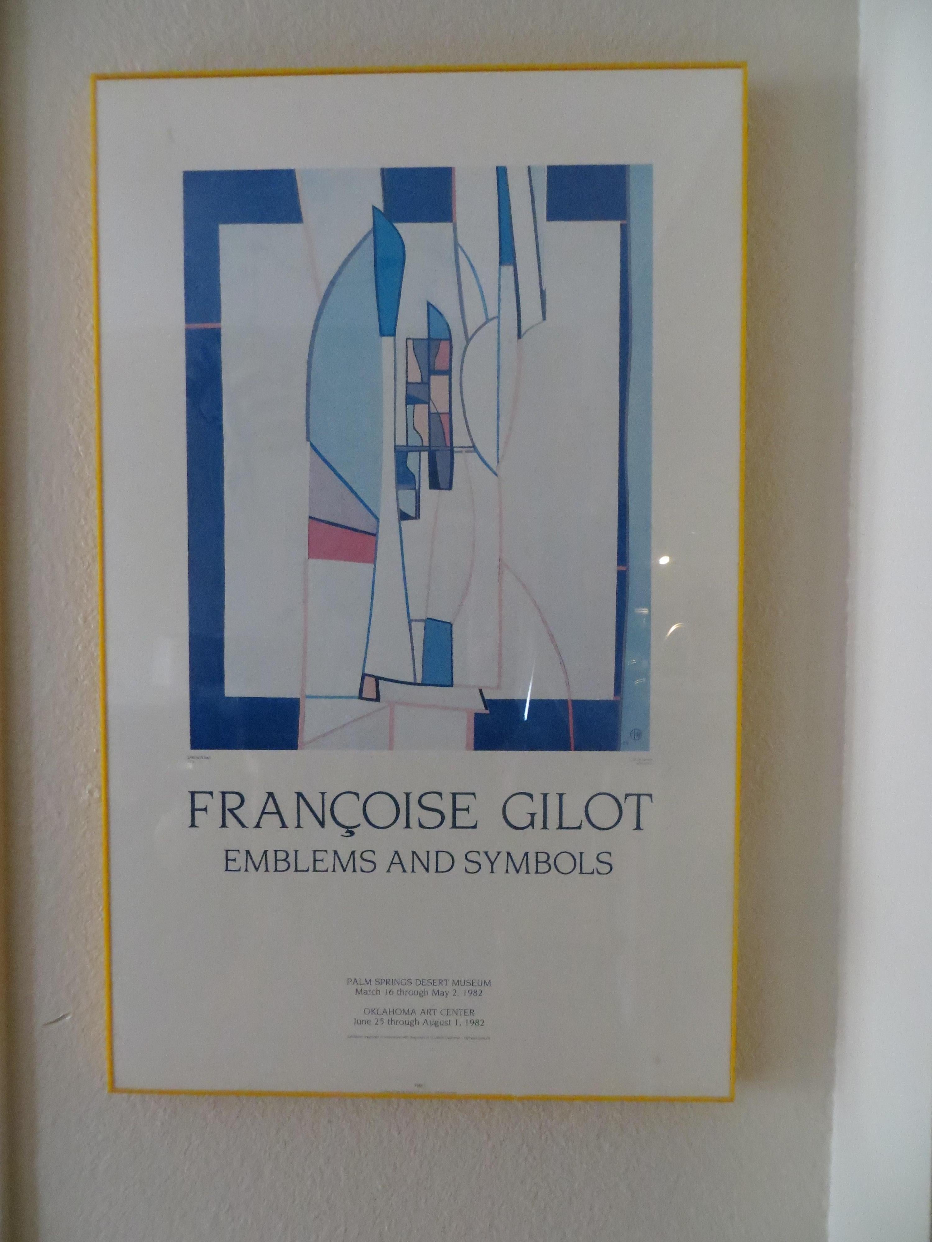 Françoise Gilot Abstract Print - Francoise Gilot 1982 Exhibition Poster