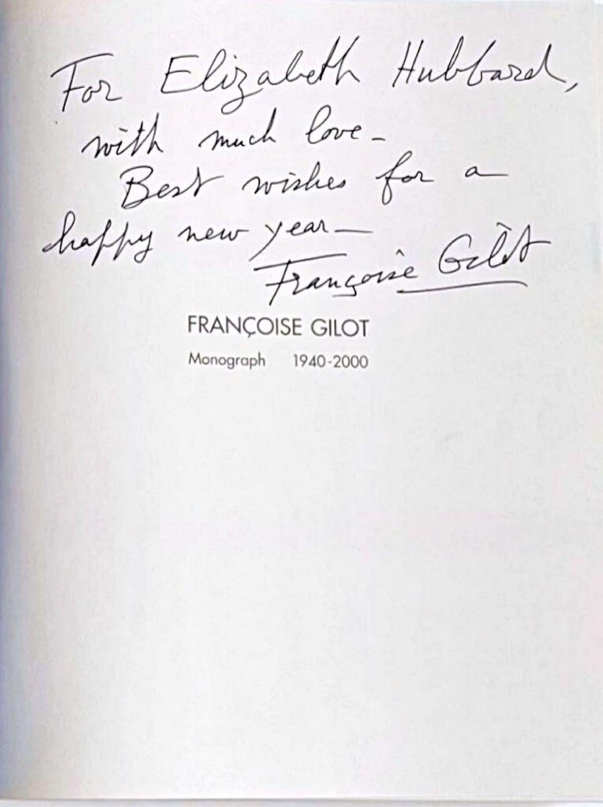 Francoise Gilot Monograph 1940-2000 (signé à la main et dédicacé à la célèbre actrice) - Gris Abstract Print par Françoise Gilot