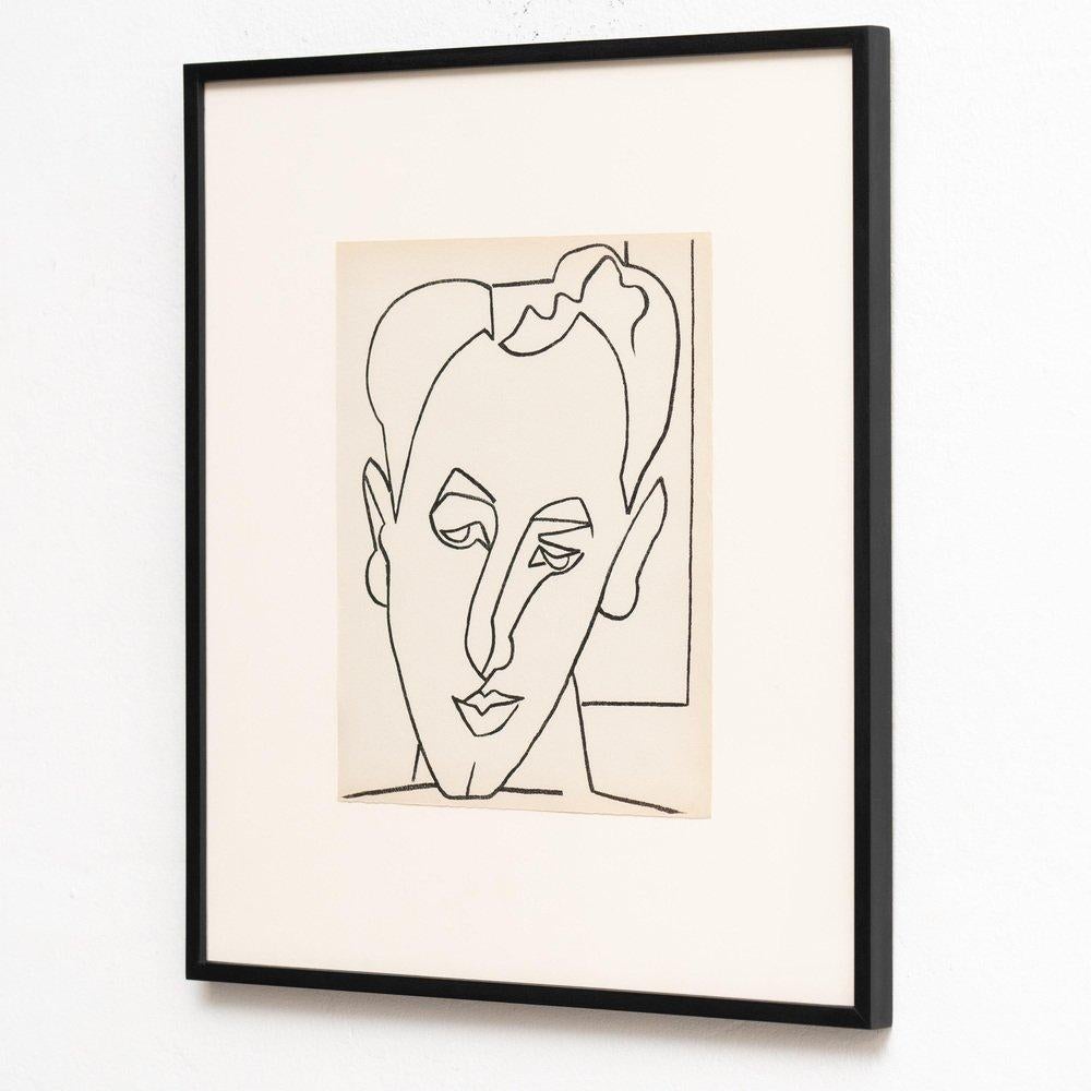 Françoise Gilot, Portraits of a Woman, 1951, Limited Editon Framed Lithography For Sale 1
