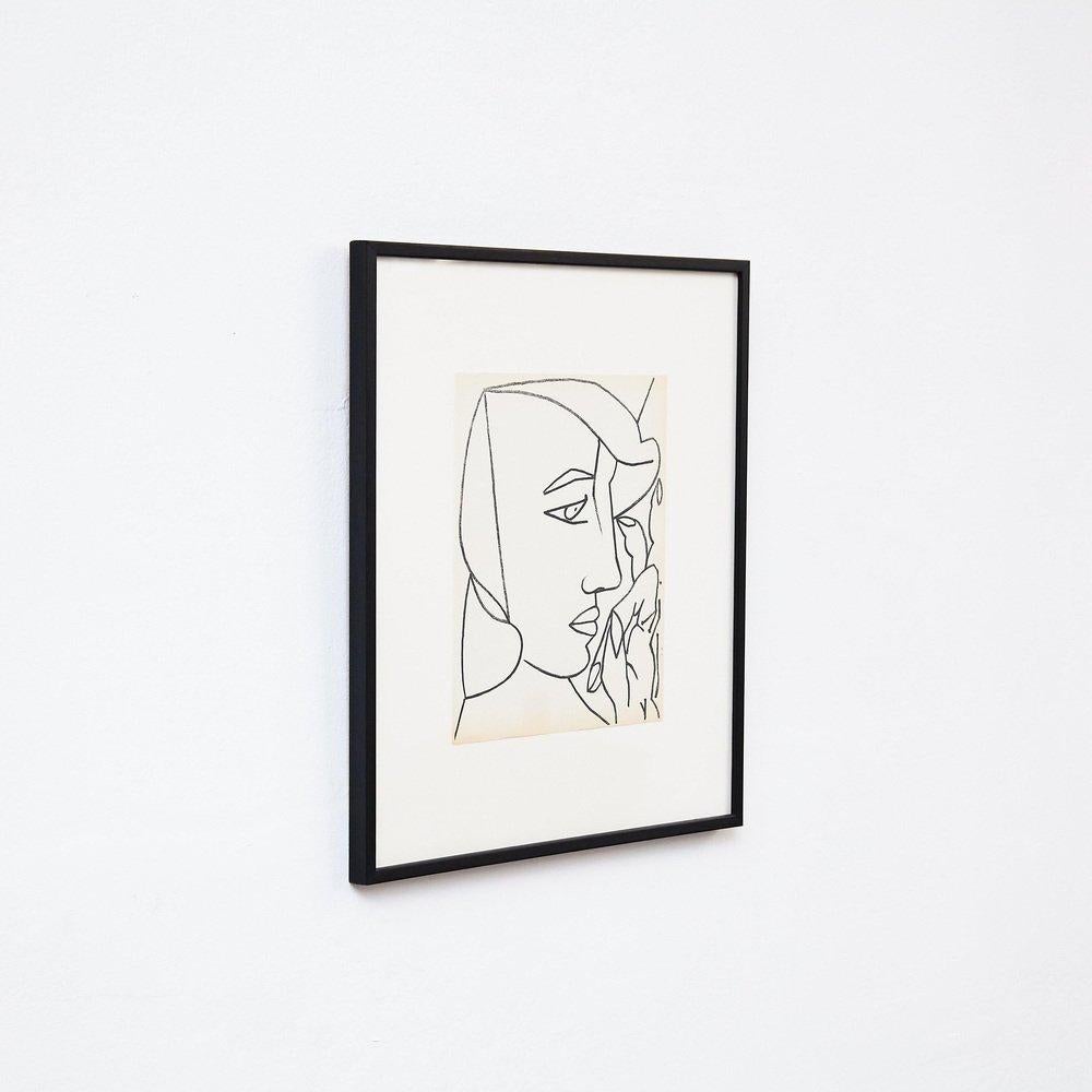 Françoise Gilot, Portraits of a Woman, 1951, Limited Editon Framed Lithography For Sale 1