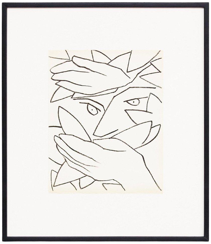 Françoise Gilot litografía original de la serie "Retratos de mujer". del poemario "Pages d'Amour" de André VERDET, ediciones Raison d'être, 1951, impreso por Mourlot en tirada limitada de 366 ejemplares. 

Fabricado en Francia, hacia 1951.