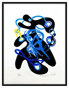 Francoise Gilot Sur La Pierre Poems Color Lithograph Hand Signed Modern Dance