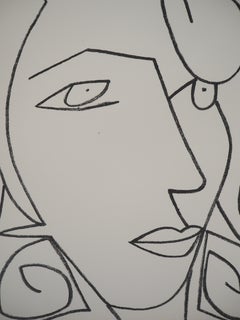 Portrait of a Woman Daydreaming, 1951 - Original Mourlot lithograph
