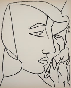 Ritratto di donna di profilo, 1951 - Litografia originale di Mourlot