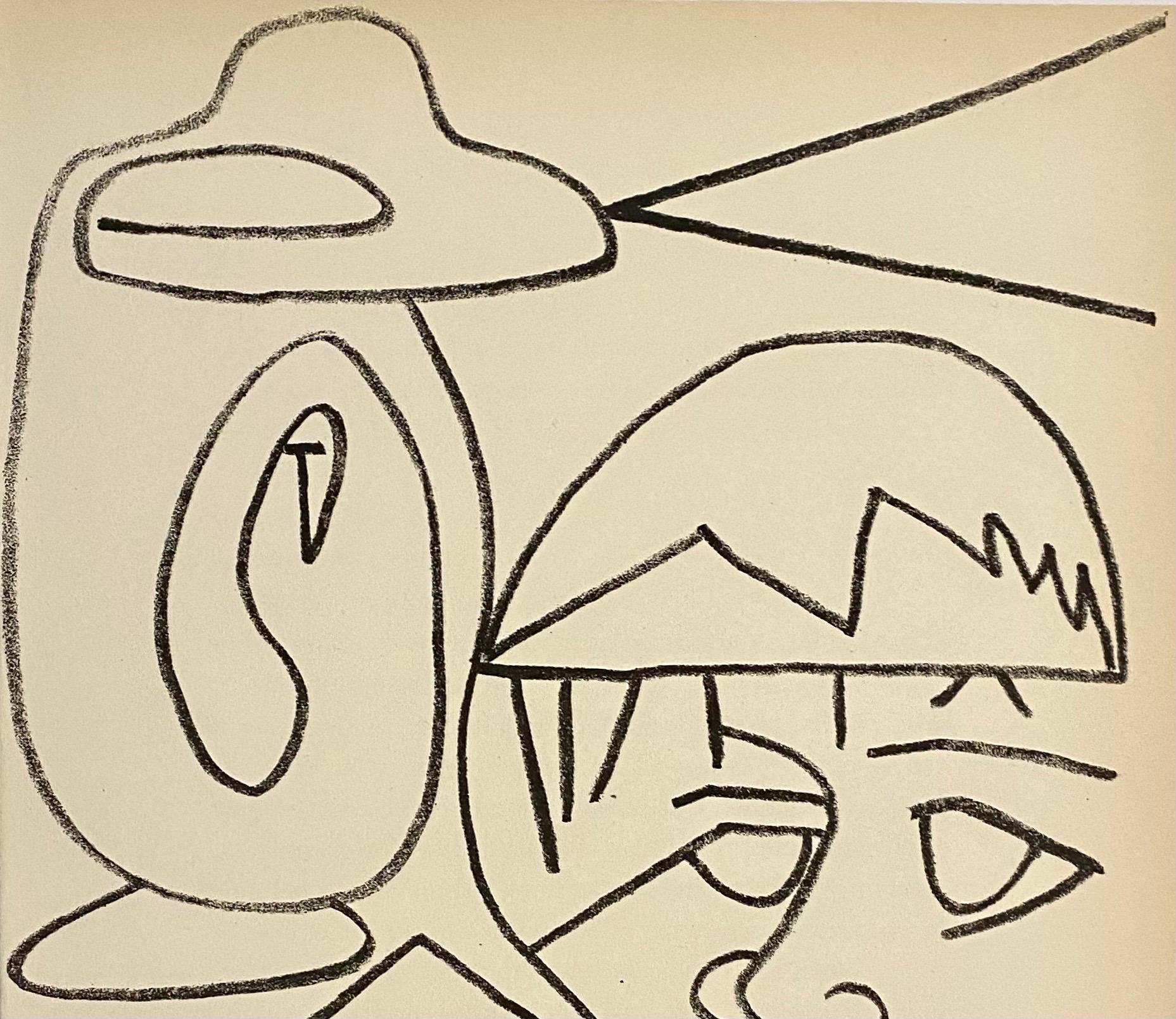 The Reader, Original French Mourlot Modernist Lithograph, 1950s Francois Gilot - Print by Françoise Gilot