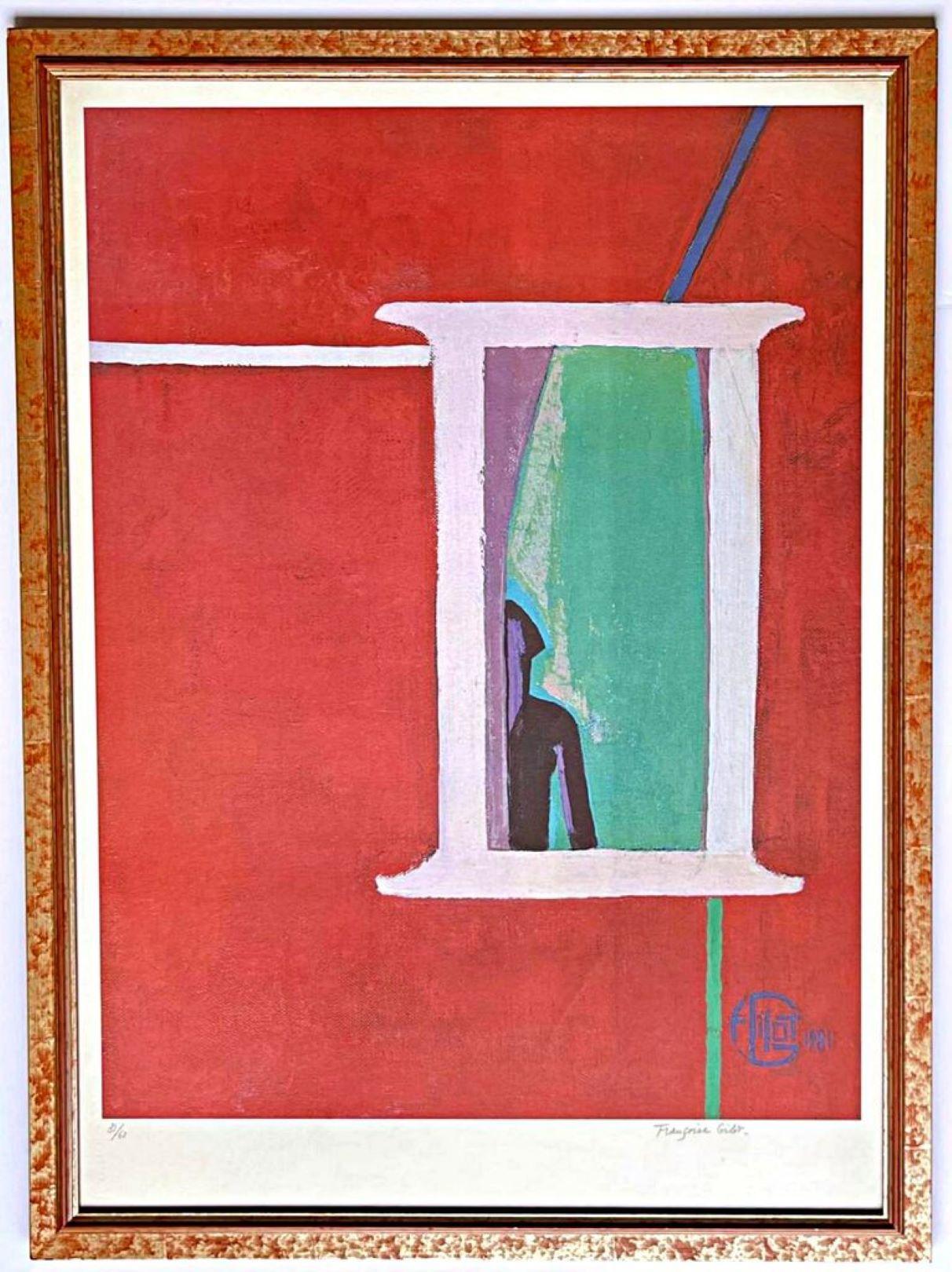 Finestra su un'altra dimensione, litografia firmata/n della famosa amante di Picasso - Print di Françoise Gilot