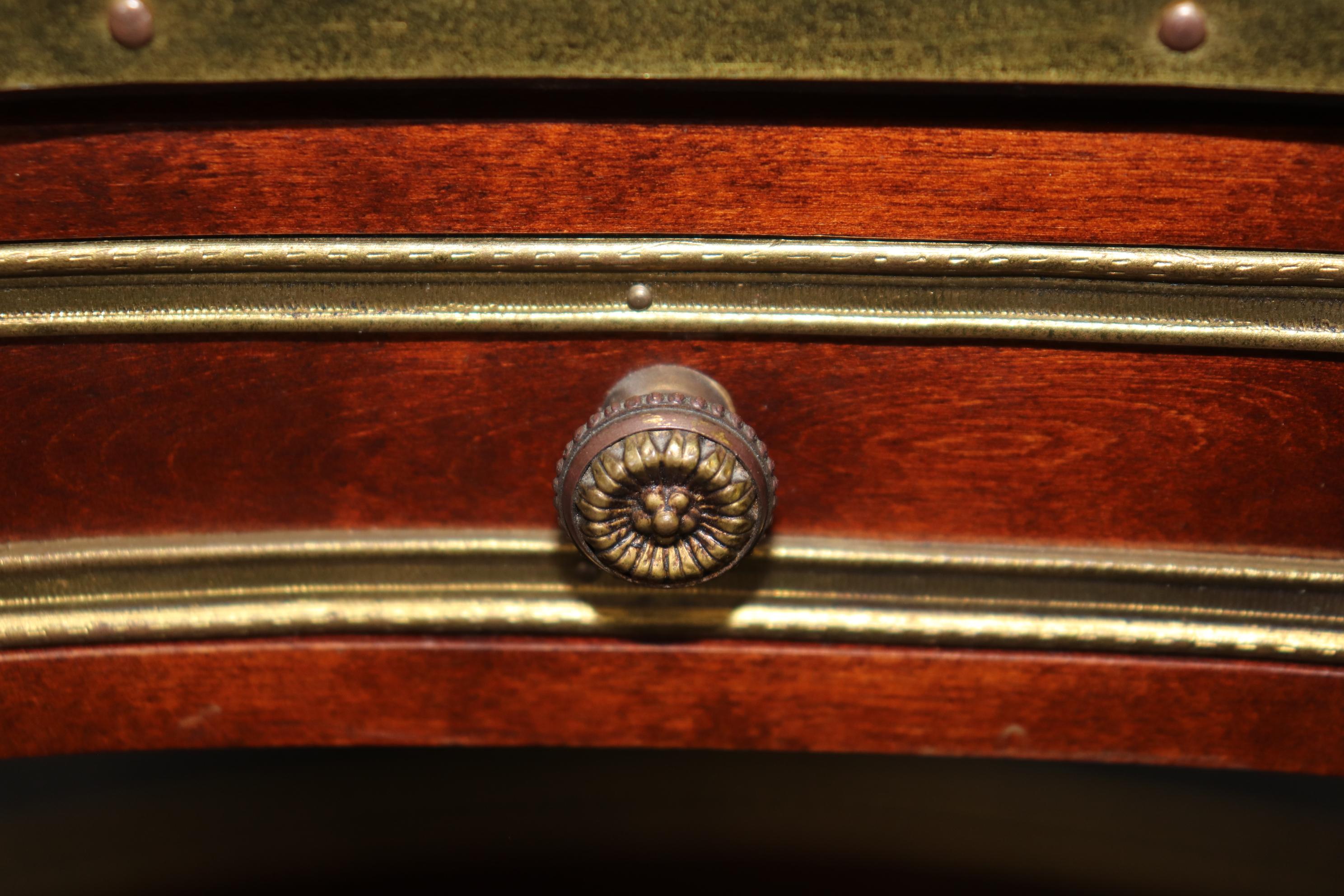 Francoise Linke Attributed Marble Top Louis XV Bronze Mounted End Tables For Sale 5