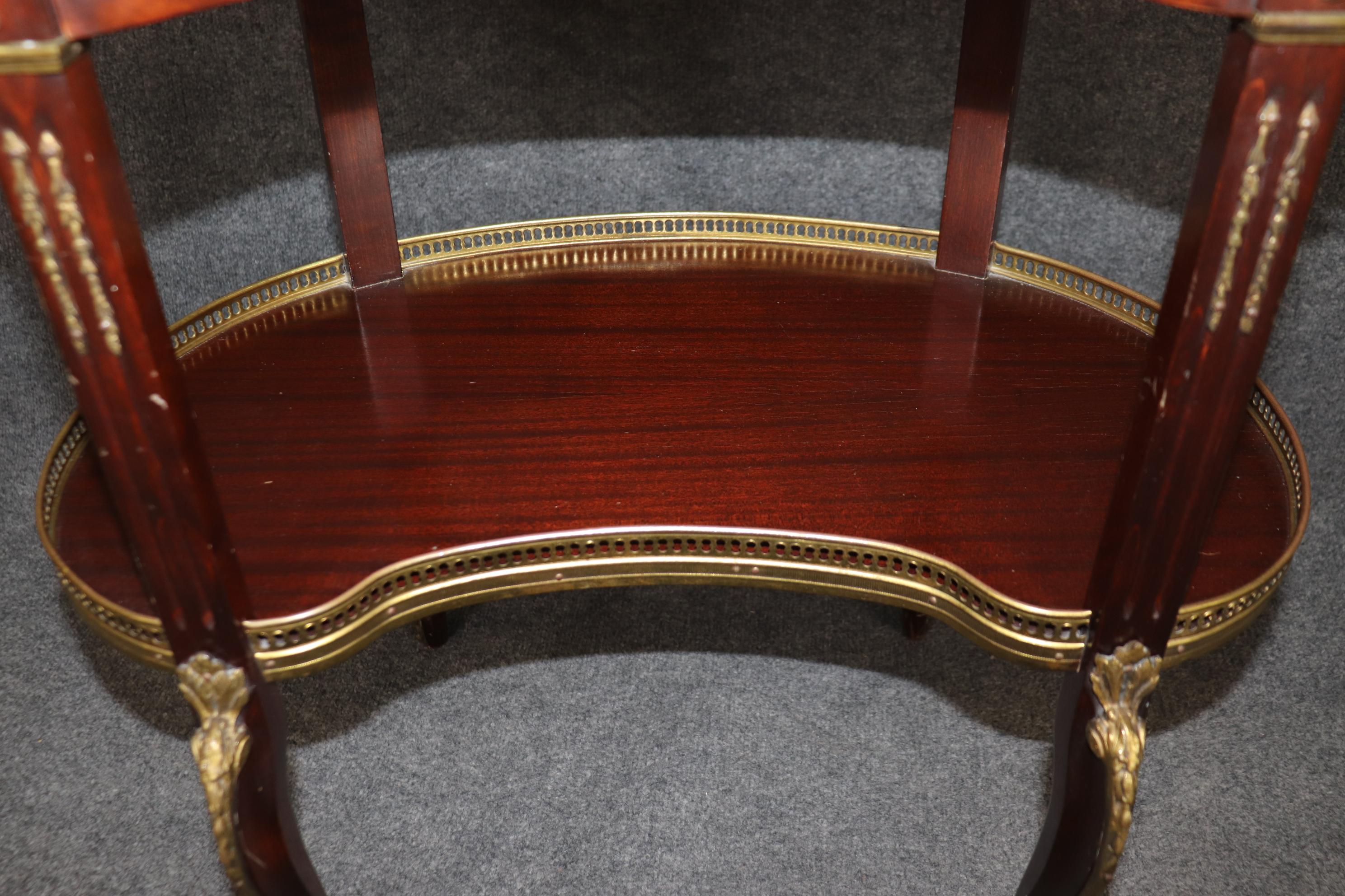 Francoise Linke Attributed Marble Top Louis XV Bronze Mounted End Tables For Sale 6