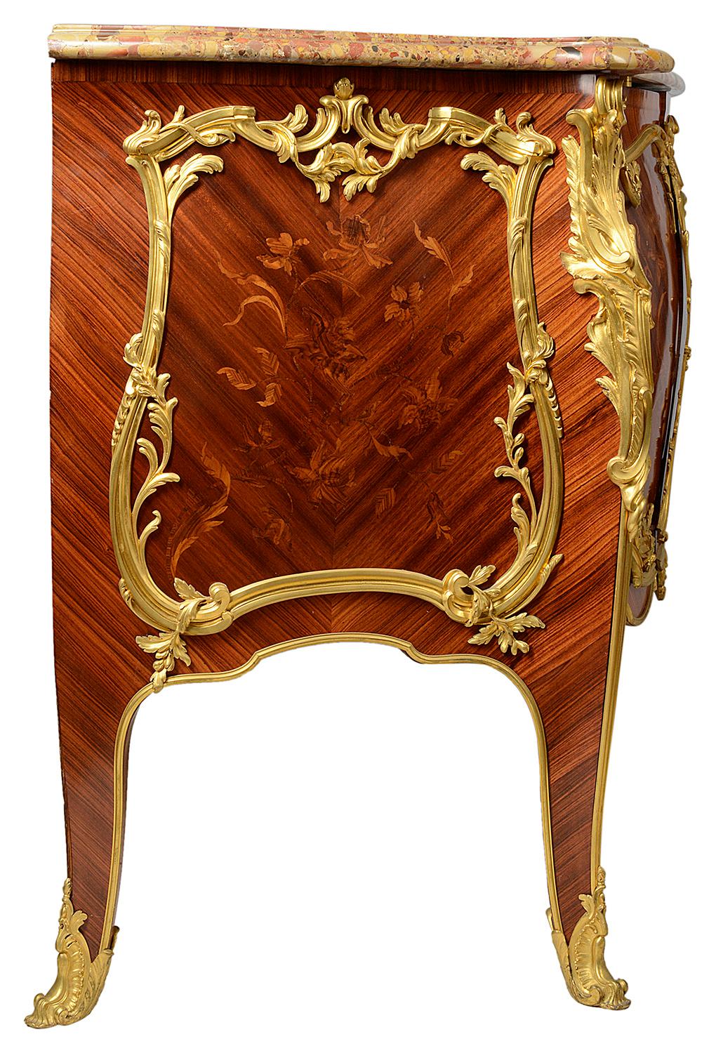 Francoise Linke Signed Bombe Commode, Late 19th Century For Sale 2