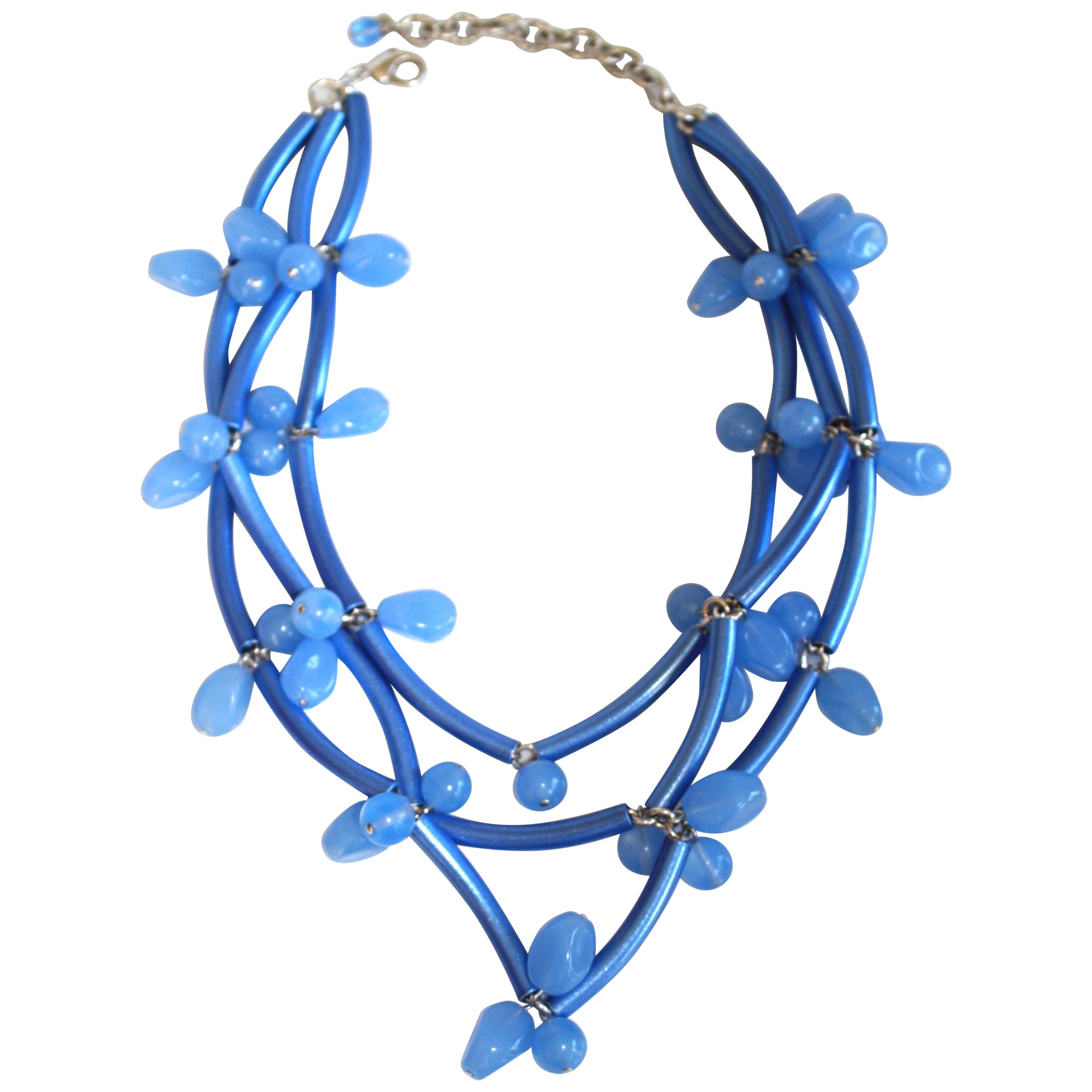 Francoise Montague Blue on Blue Elke Necklace 
