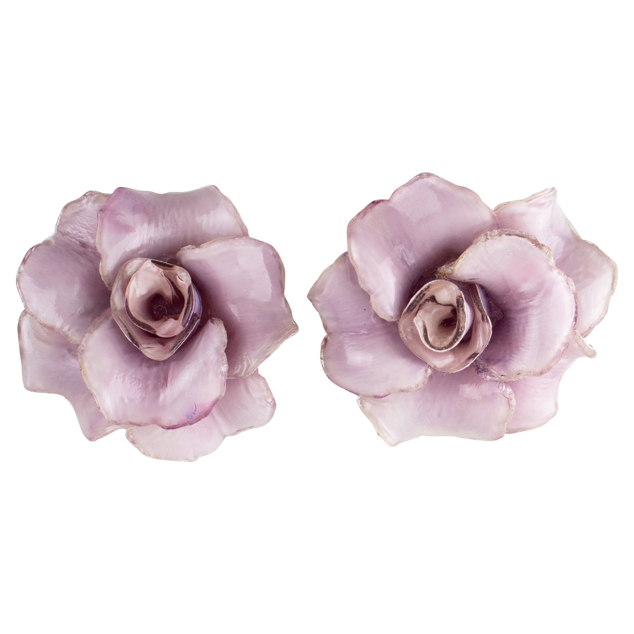 Francoise Montague by Cilea Paris Pendientes de clip Resina Rosa púrpura en venta