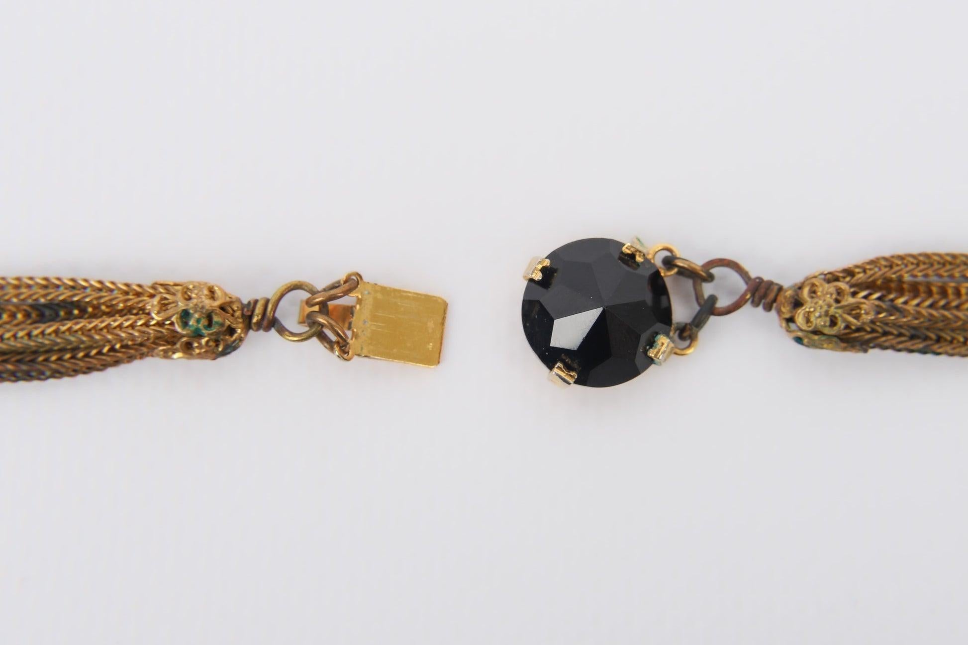 Françoise Montague Collar de cadena con colgante de pompón, años 60 en venta 2