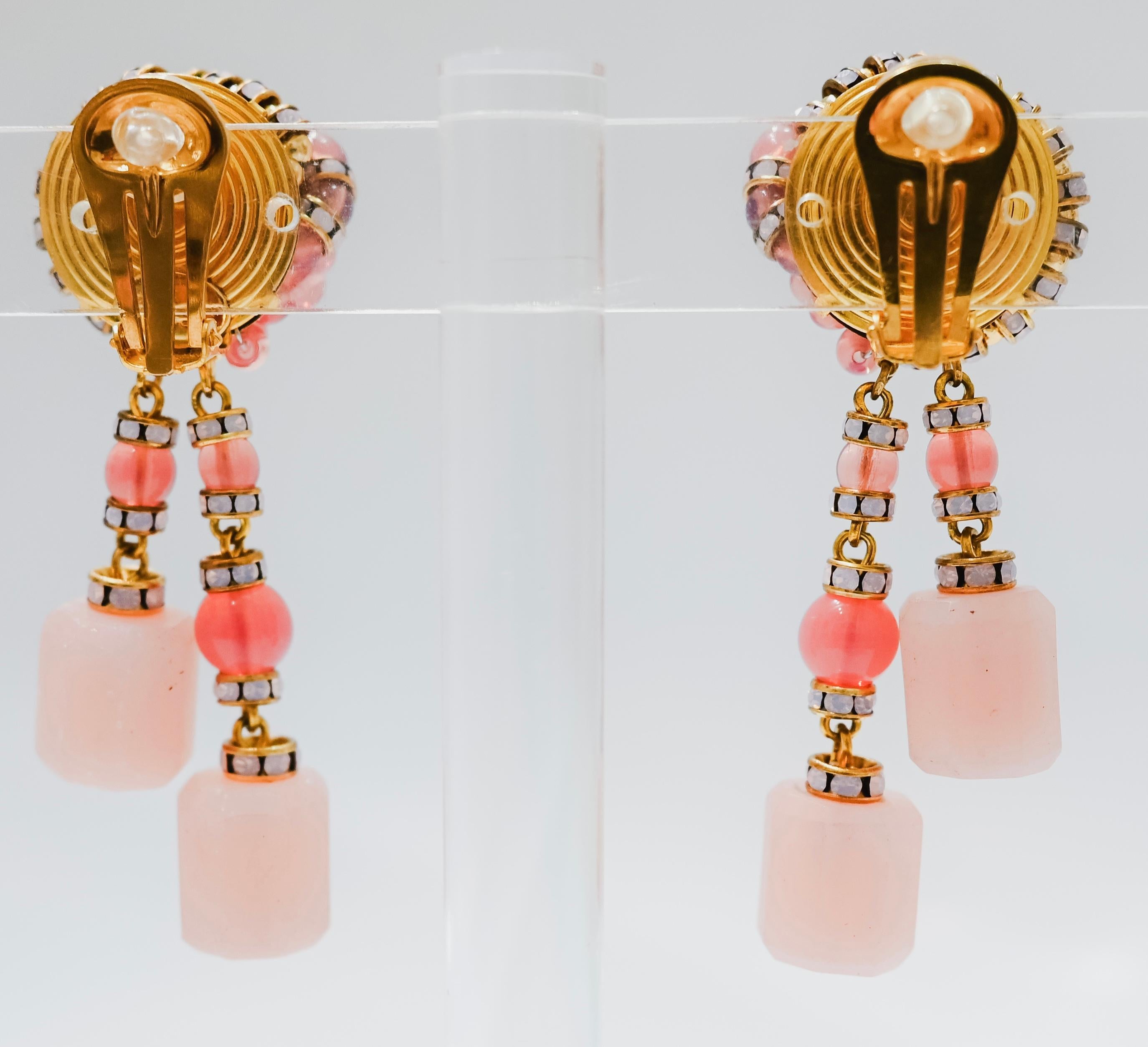 Françoise Montague Drop Knott Clip Earrings  In New Condition For Sale In Virginia Beach, VA