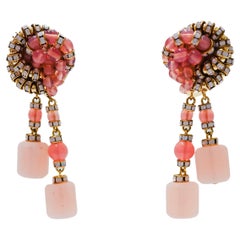 Used Françoise Montague Drop Knott Clip Earrings 