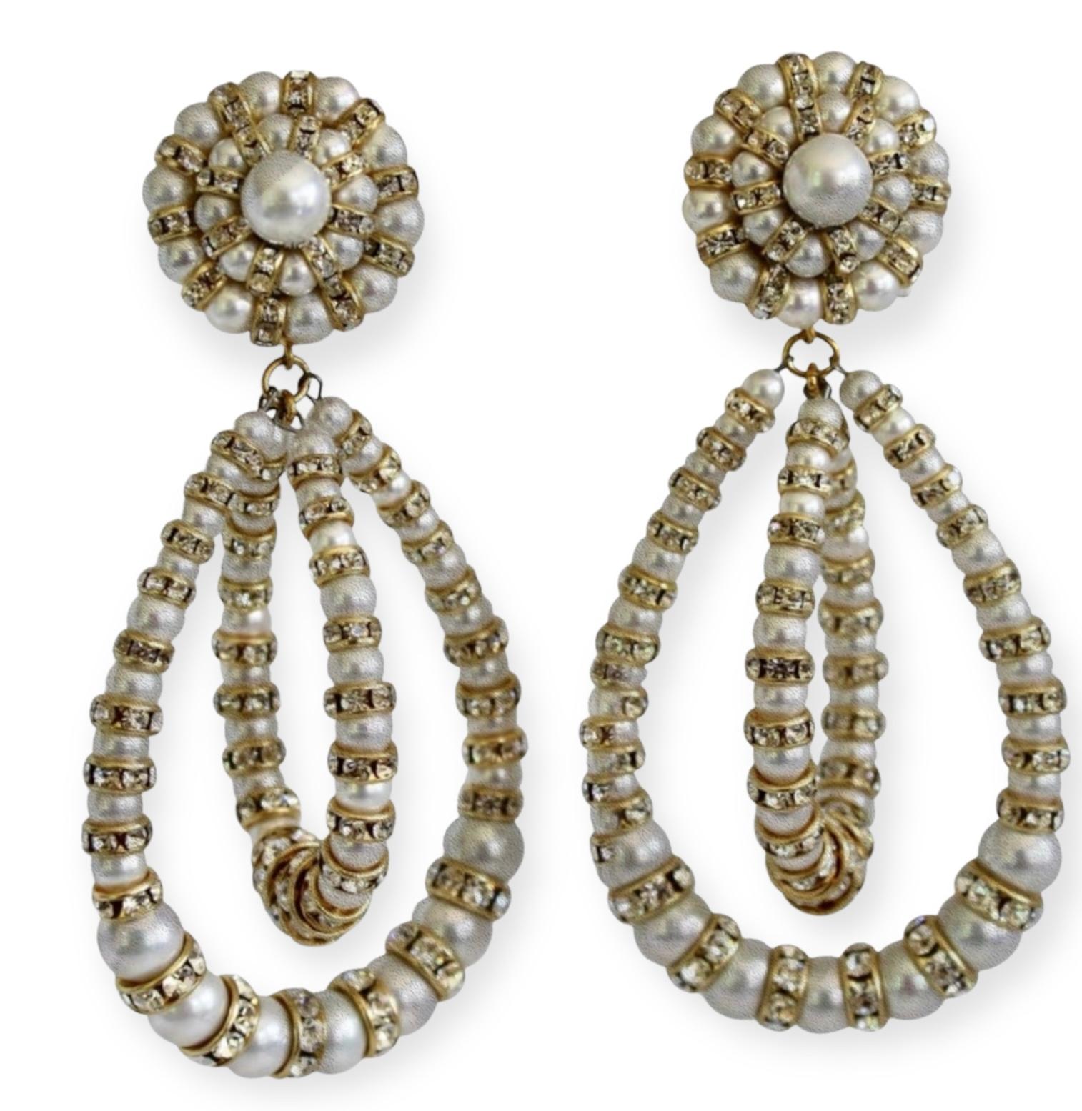 Pendientes Lolita Francoise Montague de oro y cristal en venta 4