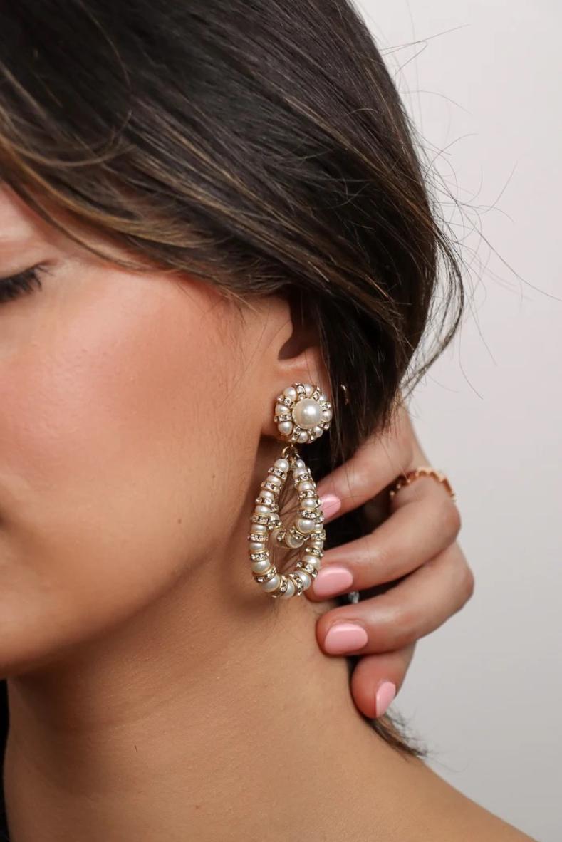 Francoise Montague gold and Crystal Lolita Earrings For Sale 1
