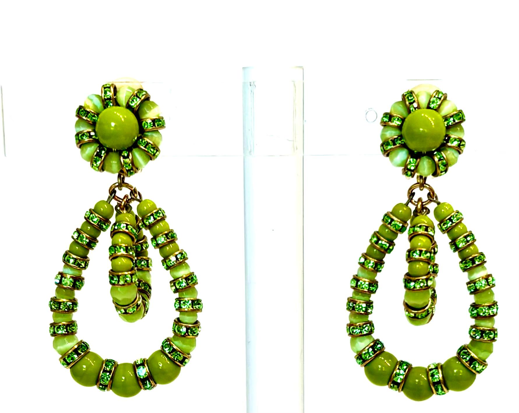Pendientes Lolita Francoise Montague de oro y cristal en venta 3