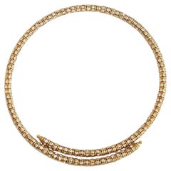 Collier ras-du-cou « Memory Wire » en or et cristal de Françoise Montague