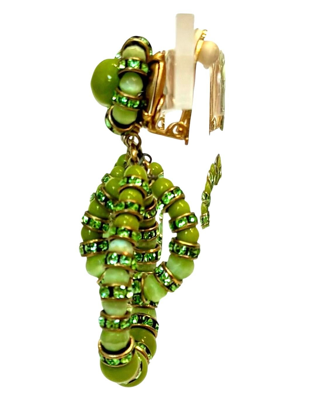 Pendientes Lolita Francoise Montague de oro y peridoto verde en Nuevo estado para la venta en Virginia Beach, VA