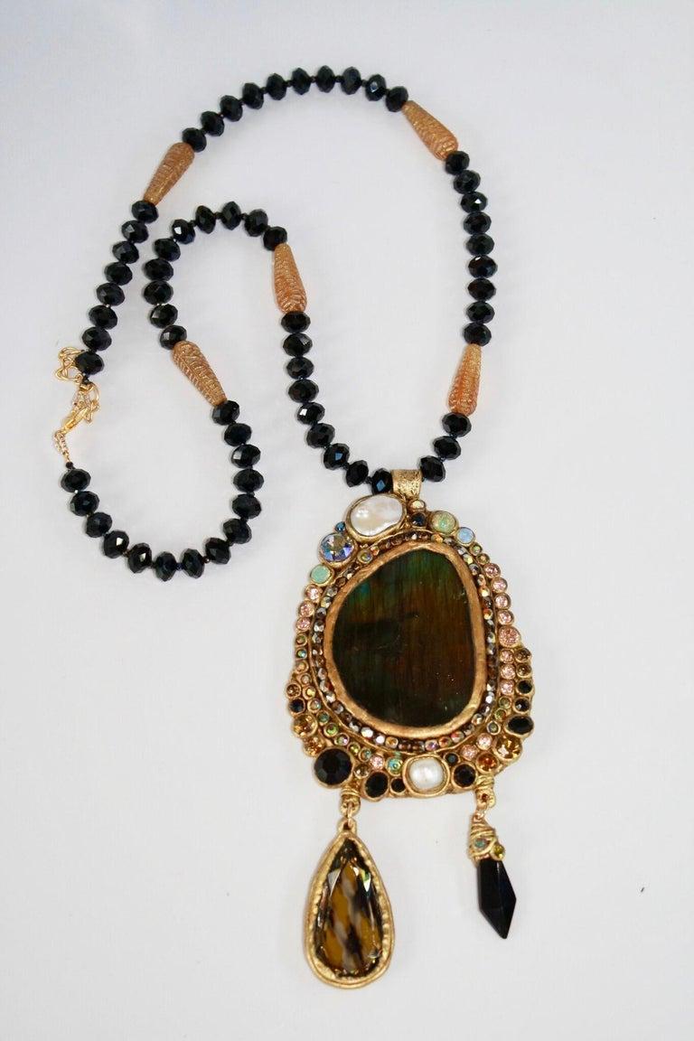 Francoise Montague Gold & Black Elke Necklace For Sale 7