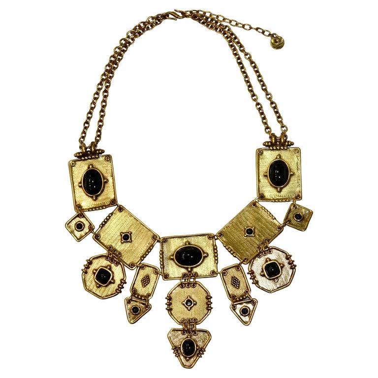 Francoise Montague Gold & Black Elke Necklace For Sale 8