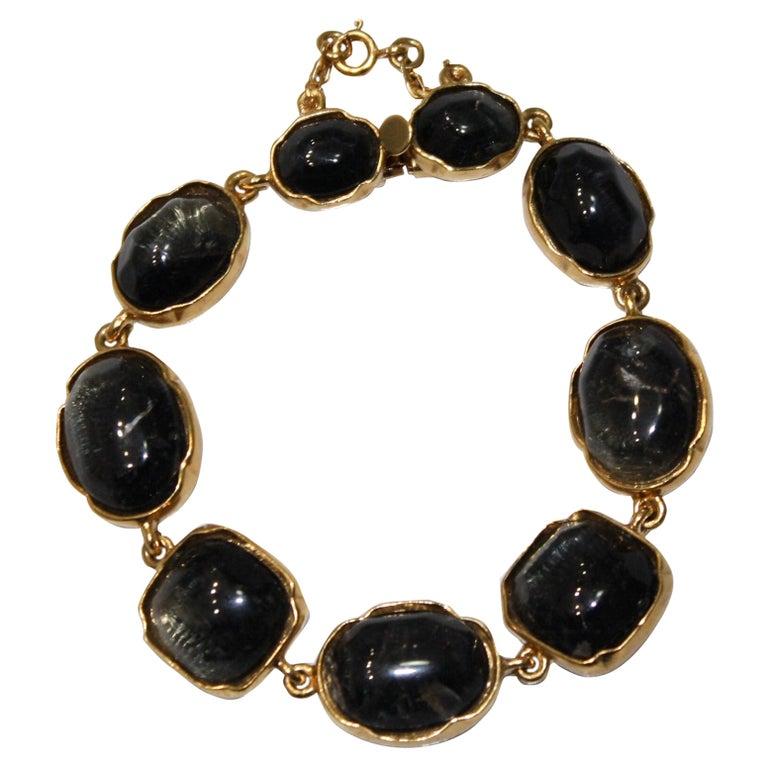 Francoise Montague Gold & Black Elke Necklace For Sale 1