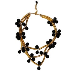 Collar Francoise Montague Oro y Negro Elke