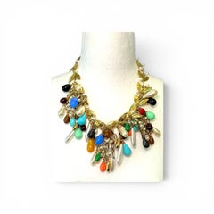 Francoise Montague Handmade Glass Cabochon Choker Necklace, France