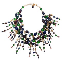 Francoise Montague Handmade Glass Pearl Choker Necklace, 17in Length