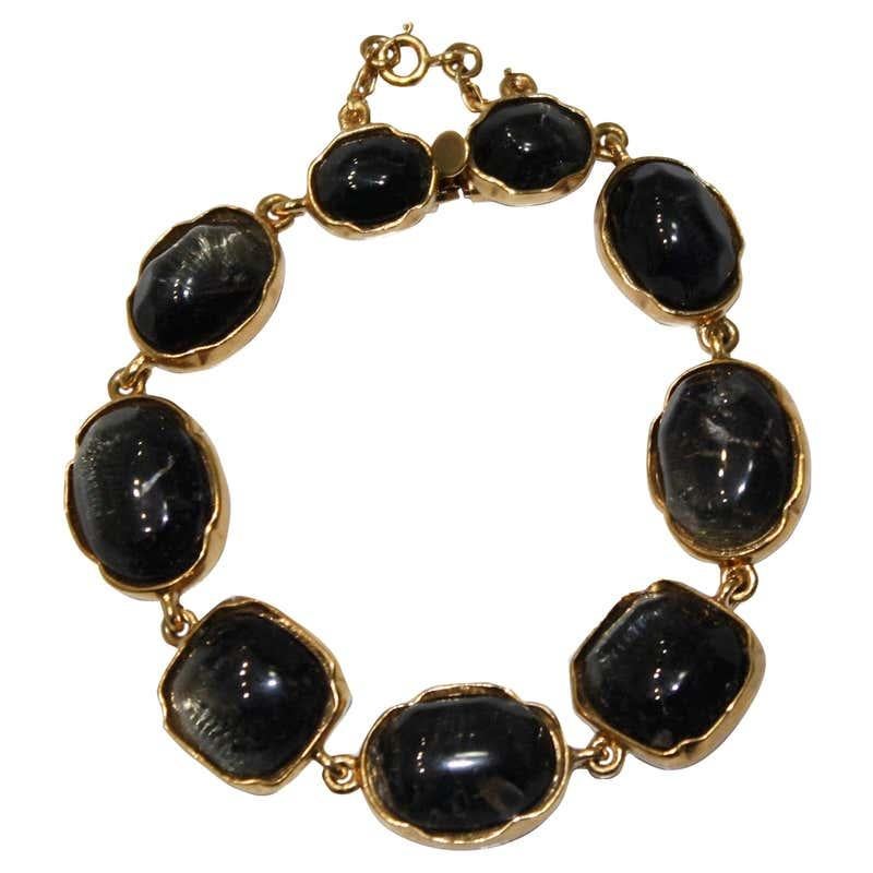 Francoise Montague Huit Earrings in Black, Pearl and Gold Clip Earrings For Sale 4