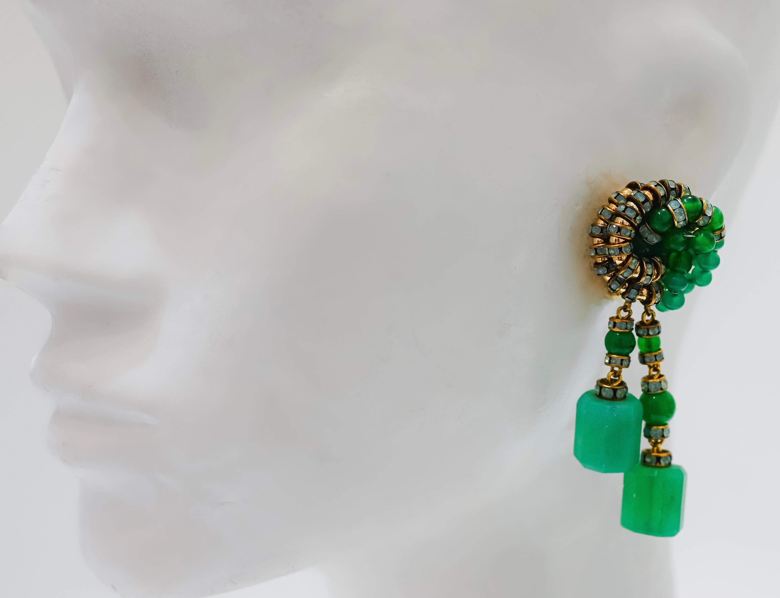 Neoclassical Françoise Montague Knott Drop Clip Earrings  For Sale
