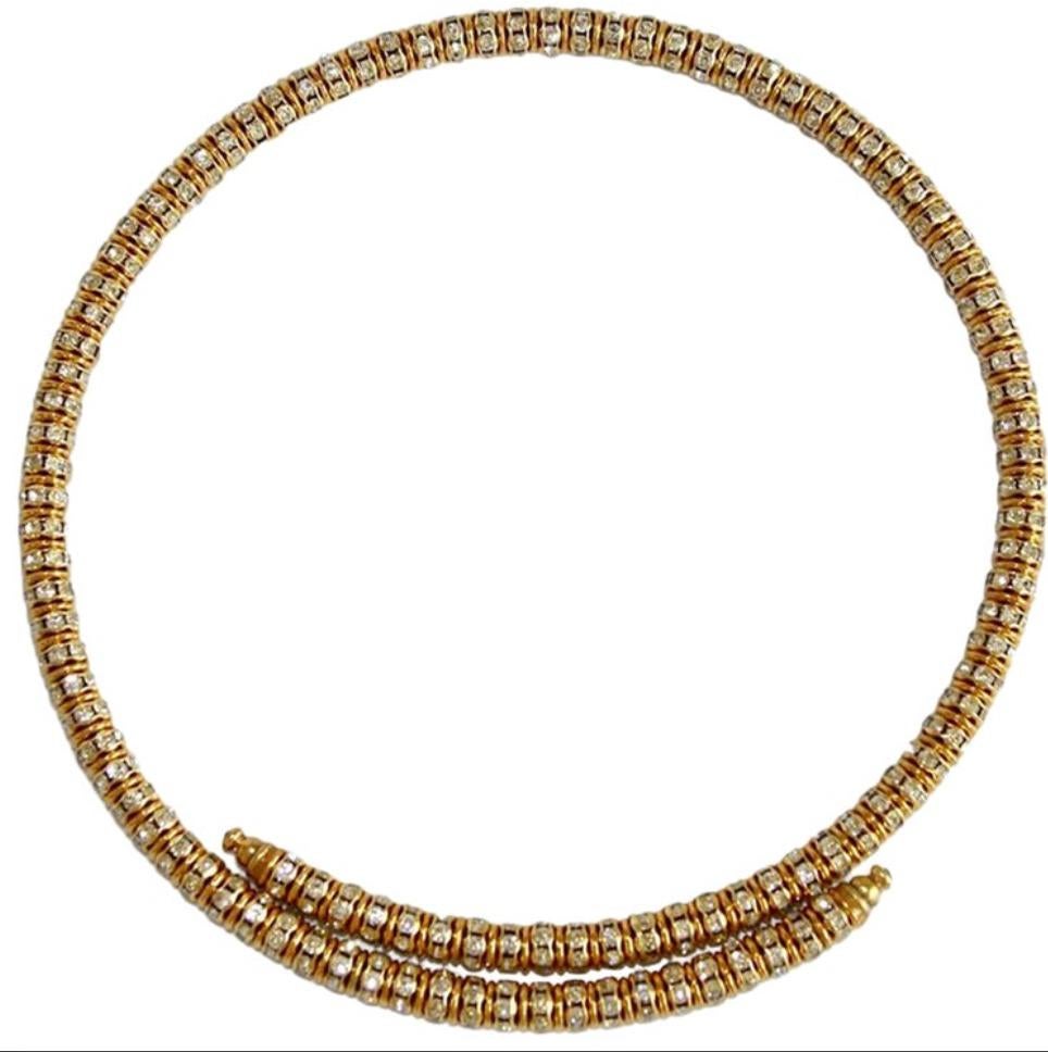Francoise Montague Large  Crystal on Gold Clip Earrings For Sale 3