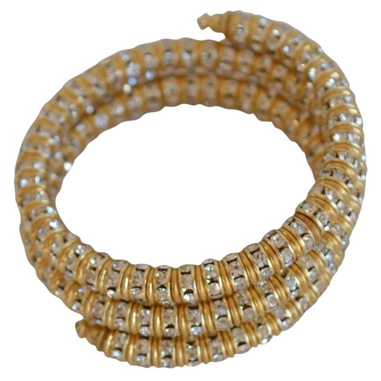 Francoise Montague Large Lolita Pearl and Crystal on Gold Clip Earrings For Sale 3