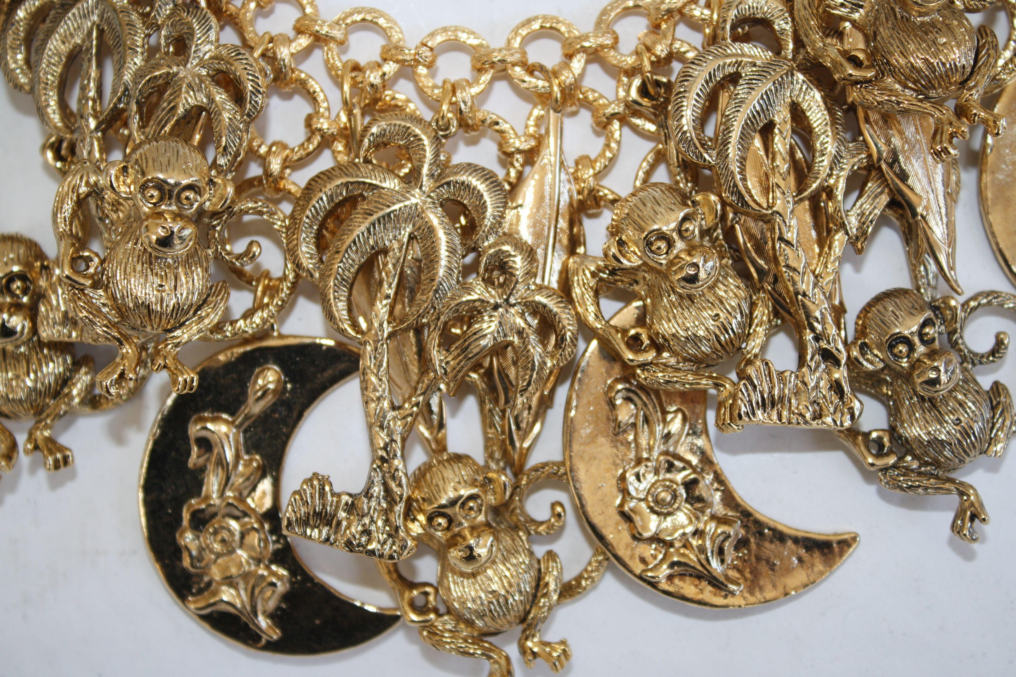 Francoise Montague Limited Series Gilded Brass Charm Necklace In New Condition In Virginia Beach, VA