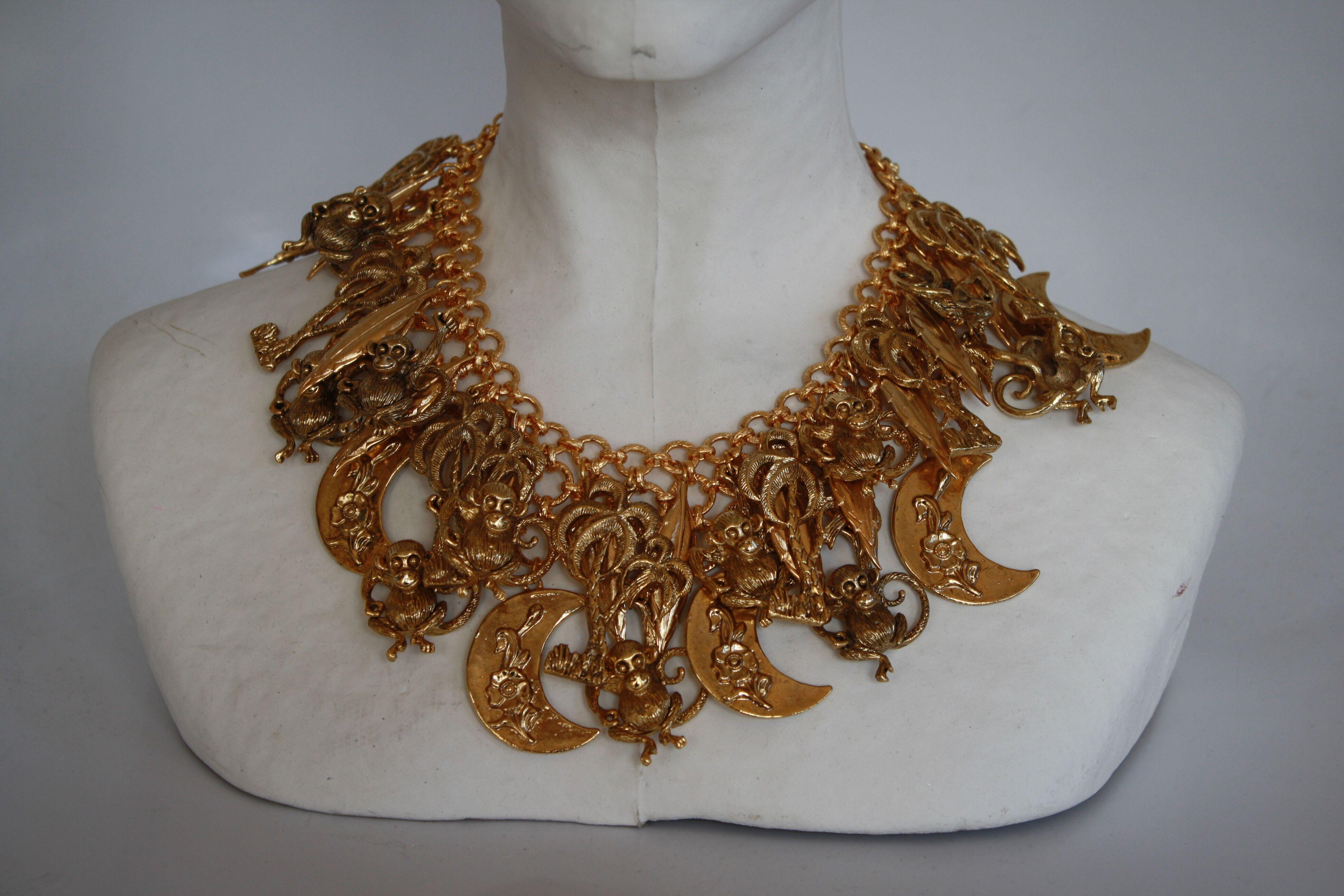 Francoise Montague Limited Series Gilded Brass Charm Necklace 1