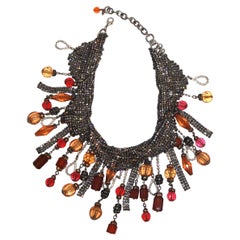 Francoise Montague LImited Series Swarovski Crystal and Vintage Bead Necklace