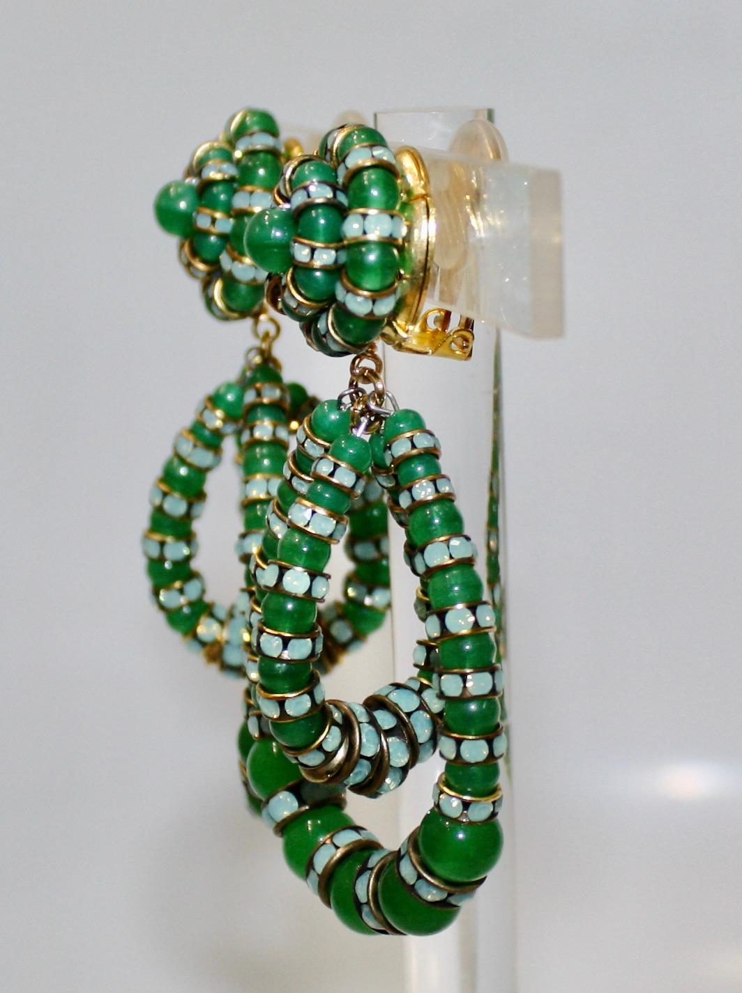 Modern Francoise Montague Lolita 2Tone Green Earrings