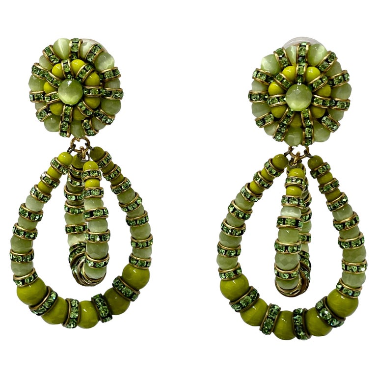 Françoise Montague Lolita Earrings in Anise For Sale at 1stDibs