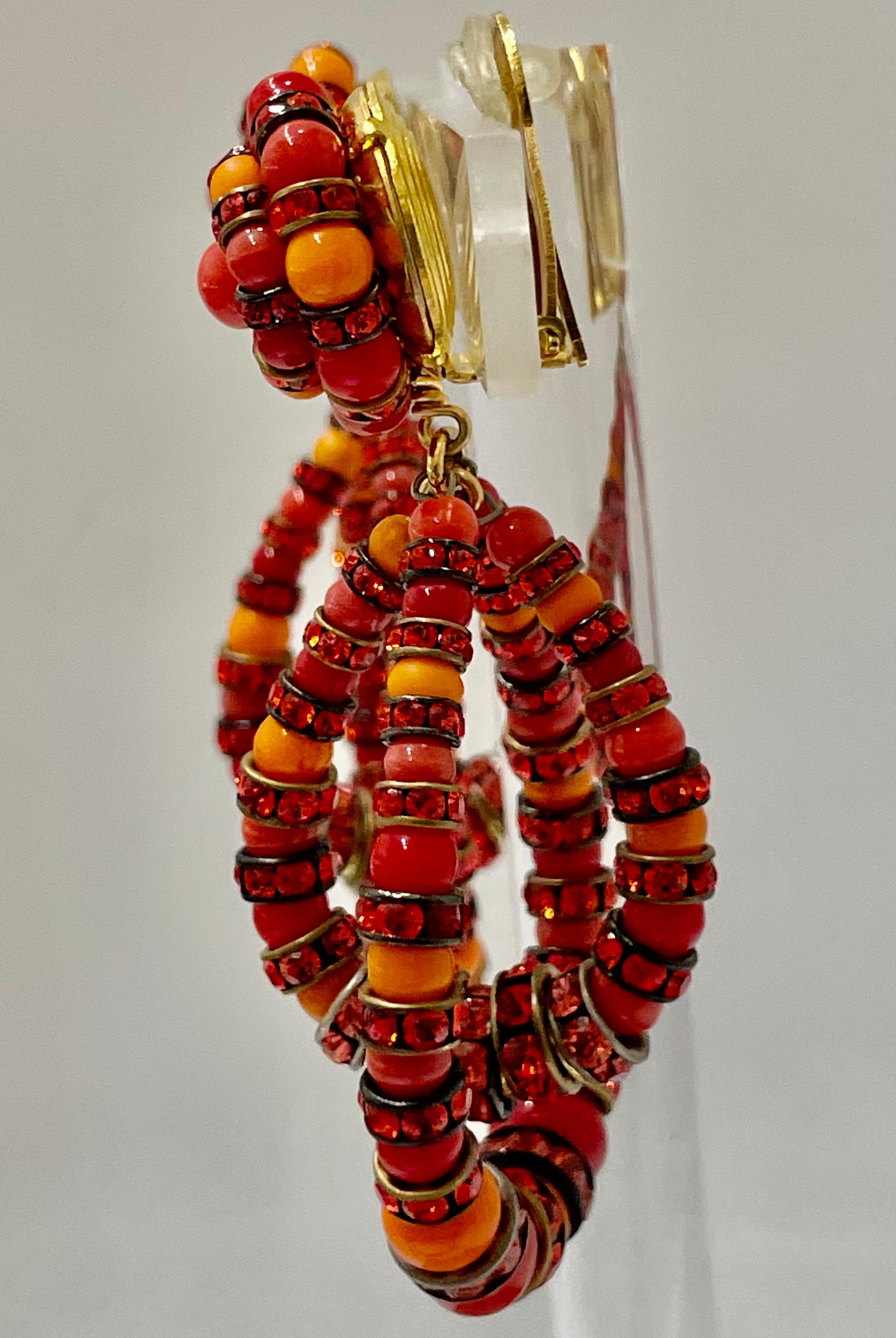 Women's or Men's Françoise Montague Lolita Earrings in Orange