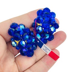 Francoise Montague „Made in FRANCE“ – Ohrclips mit blau-violetten Aurora-Kristallen